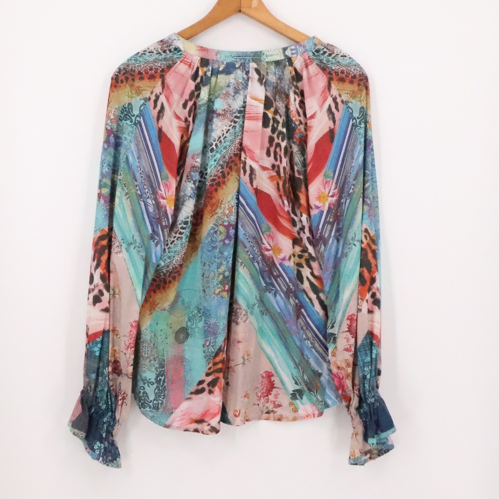 Tolani Collection Boho Patchwork Print Long Sleev… - image 7